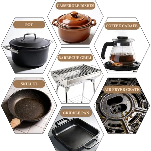 Cast Iron Cleaner, 6 Inch 316 Stainless Steel Skillet Cleaner, - Product Imagery