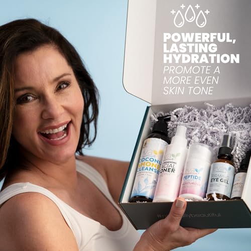Eva Naturals 5-in-1 Rejuvenating Skincare Set, Cleanser, Toner & - Product Imagery