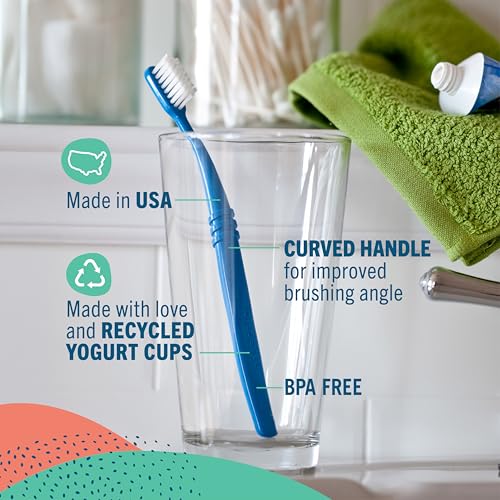 Preserve Adult Toothbrushes, Ultra Soft Bristle/Recycled, Travel - Product Imagery