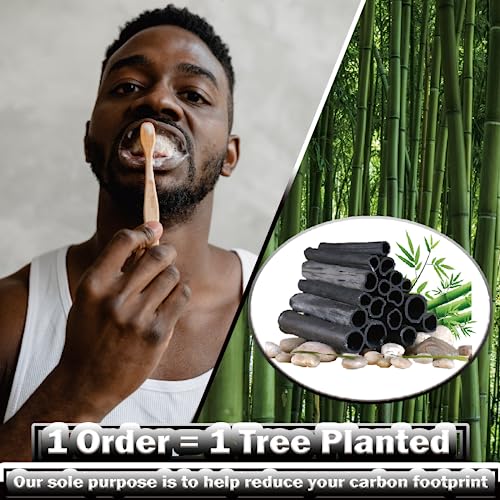 20 Count Bamboo Toothbrushes (Soft+Medium), Natural Wood - Product Imagery