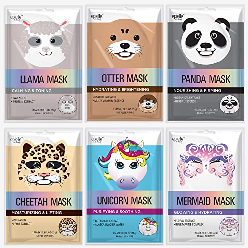 Epielle Character Face Mask Mystical Safari 6 Pack, Fun & - Product Imagery