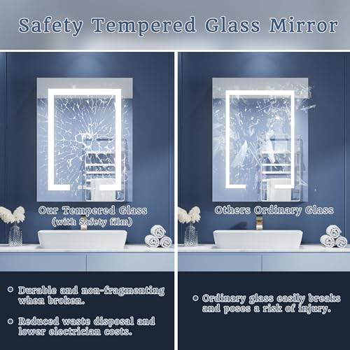 ExBrite LED Lighted Bathroom Medicine Cabinet with Mirror, 24 x - Product Imagery
