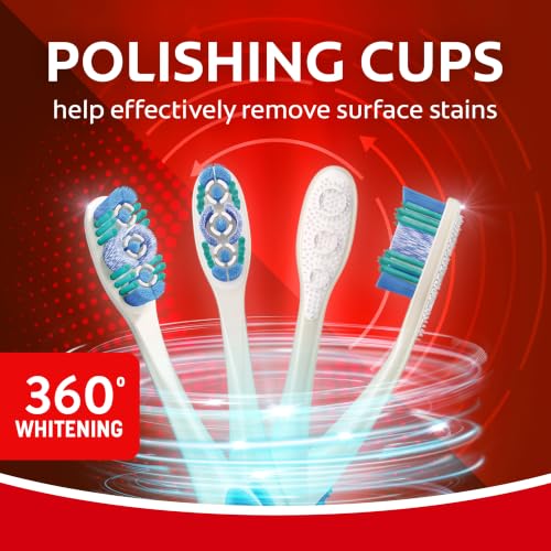 Colgate 360 Adult Whitening Toothbrushes, Soft, 4 Pack - Product Imagery