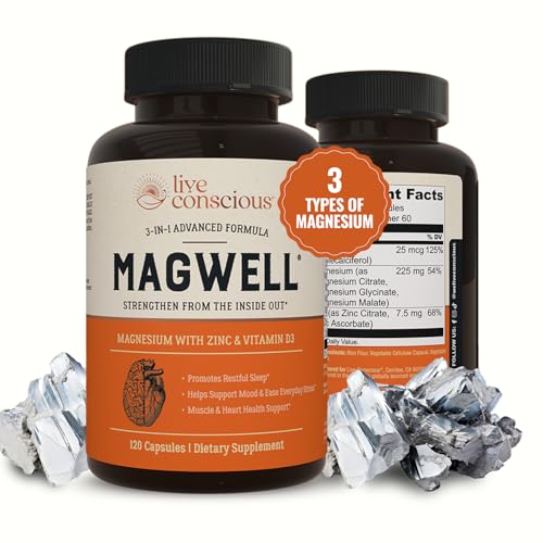 Live Conscious Magwell Magnesium Zinc & Vitamin D3 - Magnesium - Product Imagery