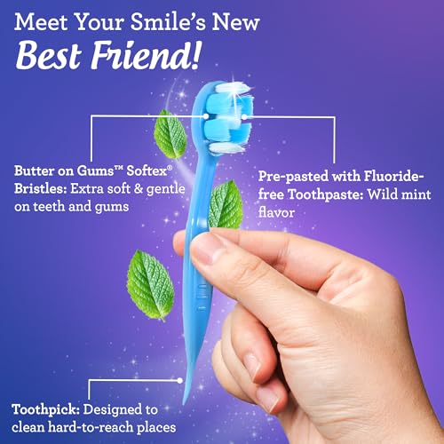 GuruNanda Disposable Travel Toothbrush 1.0, Fluoride Free - Product Imagery