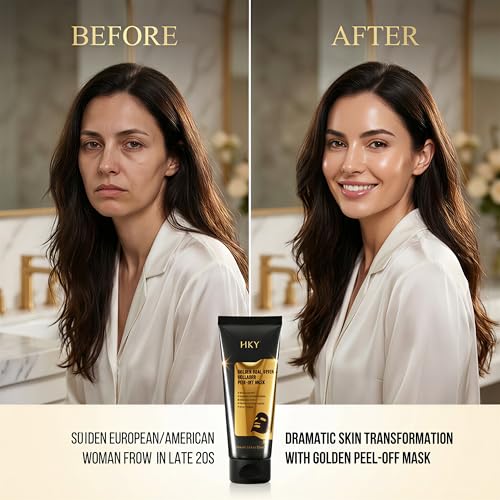 HKY Gold Dual-Anti Collagen Peel Off Face Mask, 7x Hyaluronic - Product Imagery