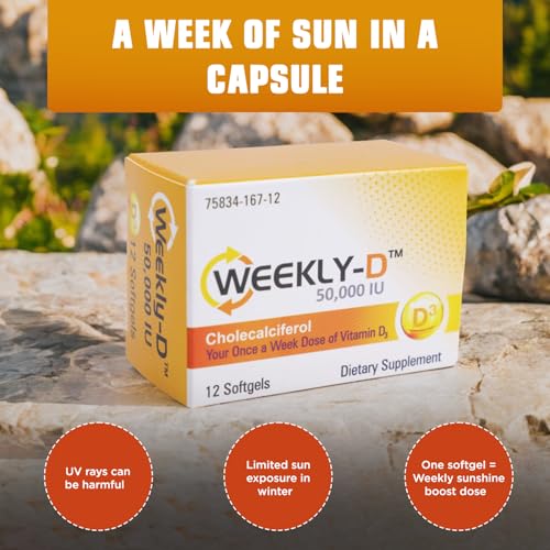 Nivagen Weekly-D Vitamin D3 50,000 IU (Cholecalciferol) | - Product Imagery