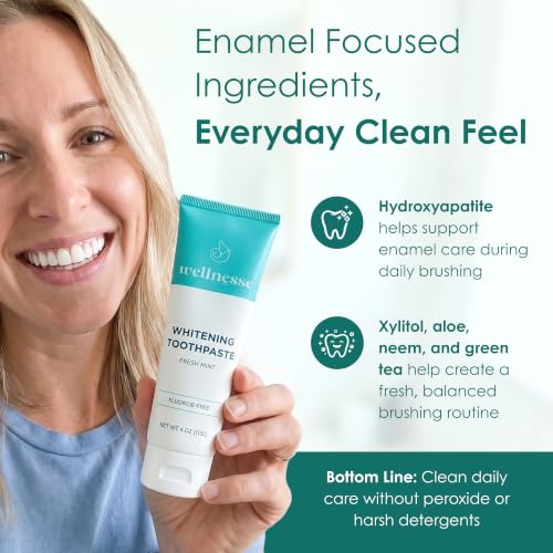 Hydroxyapatite Toothpaste, Whitening, Fluoride Free, Mint + - Product Imagery