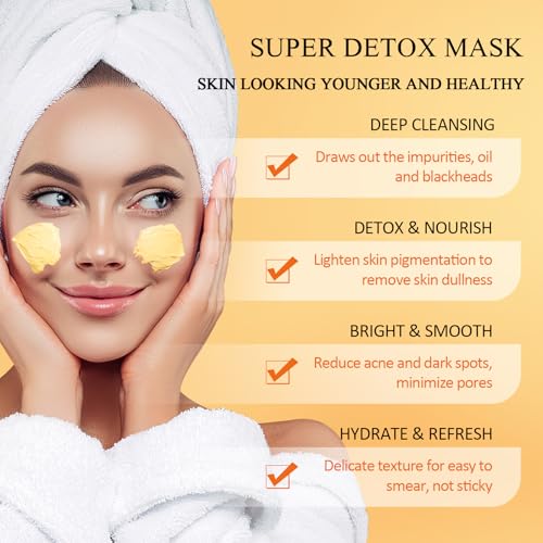 SHVYOG Turmeric Vitamin C Clay Mask with Kaolin Clay for Dull & - Product Imagery