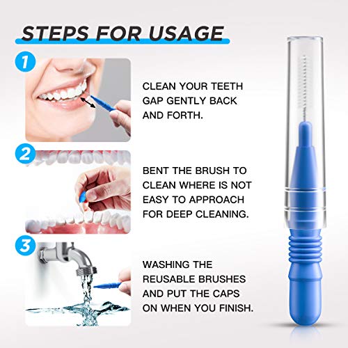 RAZOKO Interdental Brush, Flossing Head,Easy Use Tooth Cleaning - Product Imagery