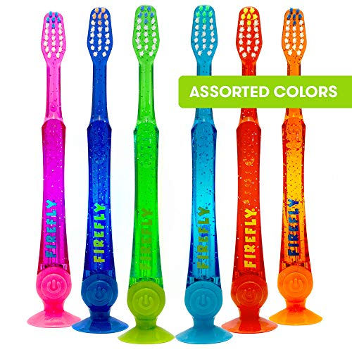 Firefly Light-Up Timer Kids Toothbrush with Suction Cup, Soft - - Product Imagery