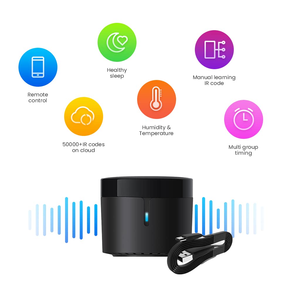Broadlink RM4 Mini Smart Infrared Universal Remote Control by Smartphone from Anywhere Works with Google Assistant and A
