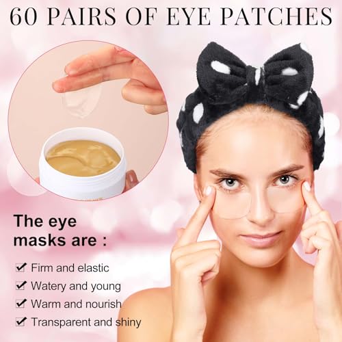 96 Pcs Face Mask Set with Clay Masks, Eye Patches and Brush - Product Imagery