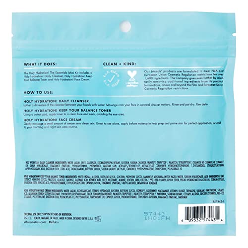 e.l.f. Skin Holy Hydration! The Essentials Mini Kit, Cleanser, - Product Imagery