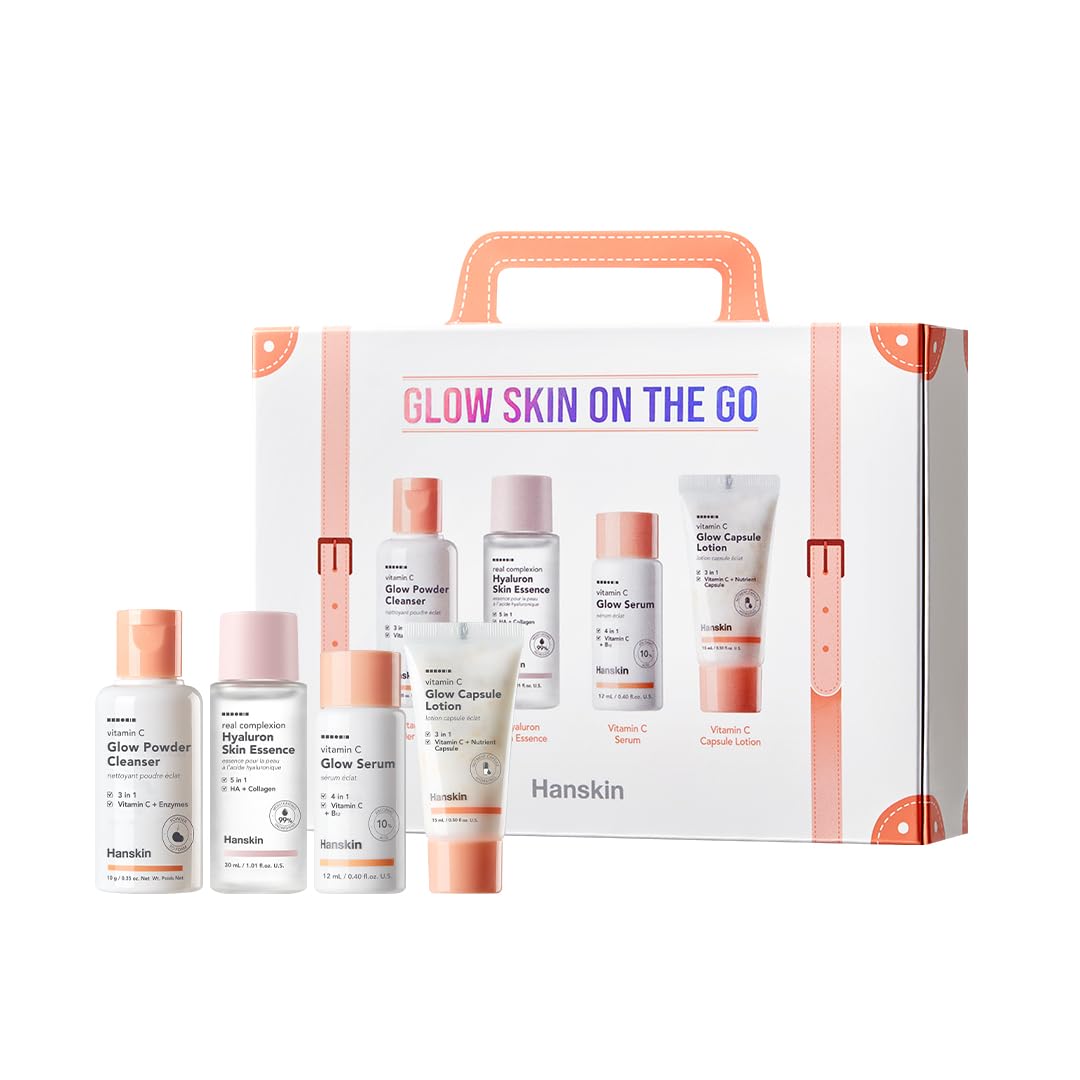 Hanskin Glow Skin On the Go Kit–Brightening & Hydrating Mini - Product Imagery