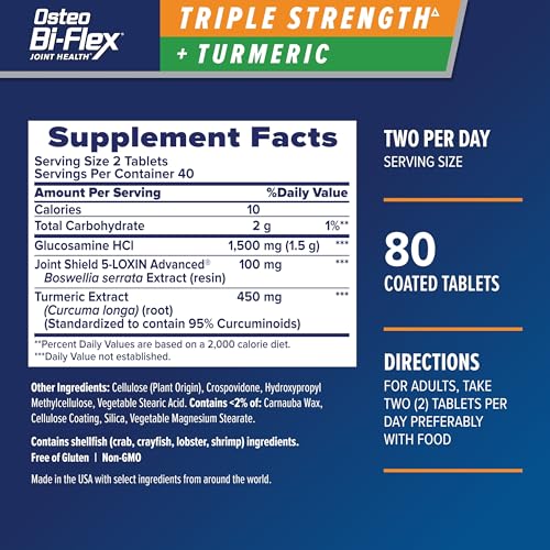Osteo Bi-Flex Triple Strength Glucosamine Supplement with - Product Imagery