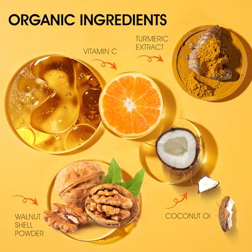 VOERUY Body Scrub, Turmeric Exfoliating Body Scrub, with Coconut - Product Imagery