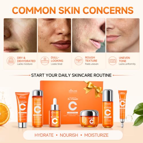 Vitamin C Niacinamide Skincare Set, Daily Facial Care Routine - Product Imagery