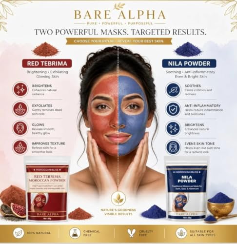 Moroccan Bliss Nila Powder and Red Tebrima Aker Fassi Powder Set - Product Imagery