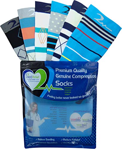 Men's Premium Quality Moderate Graduated Compression Socks 15-20 - Product Imagery