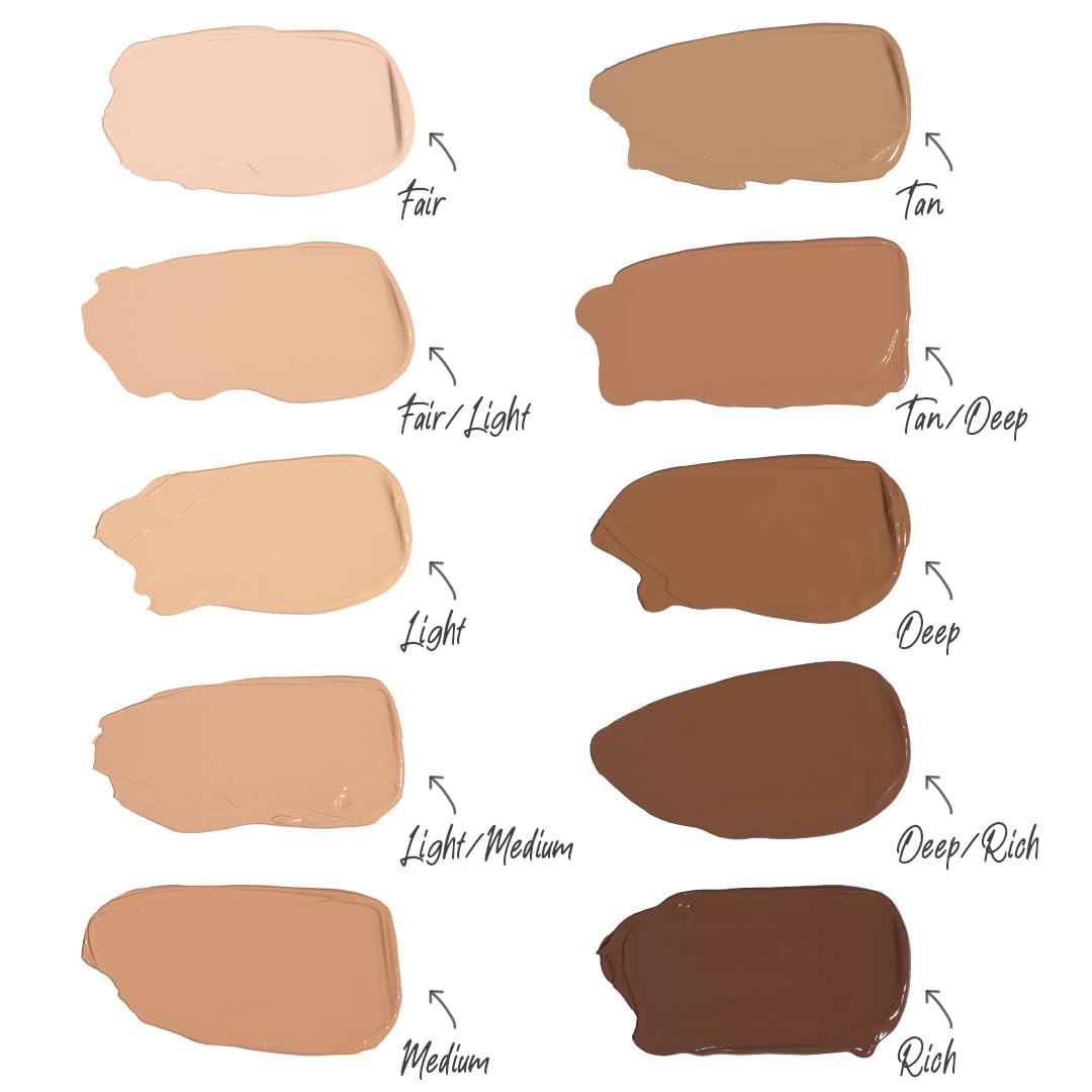 DOLL 10 T.C.E This Covers Everything Super Coverage Serum Makeup with Peptides (Fair, One Size) – close-up detail in Fai