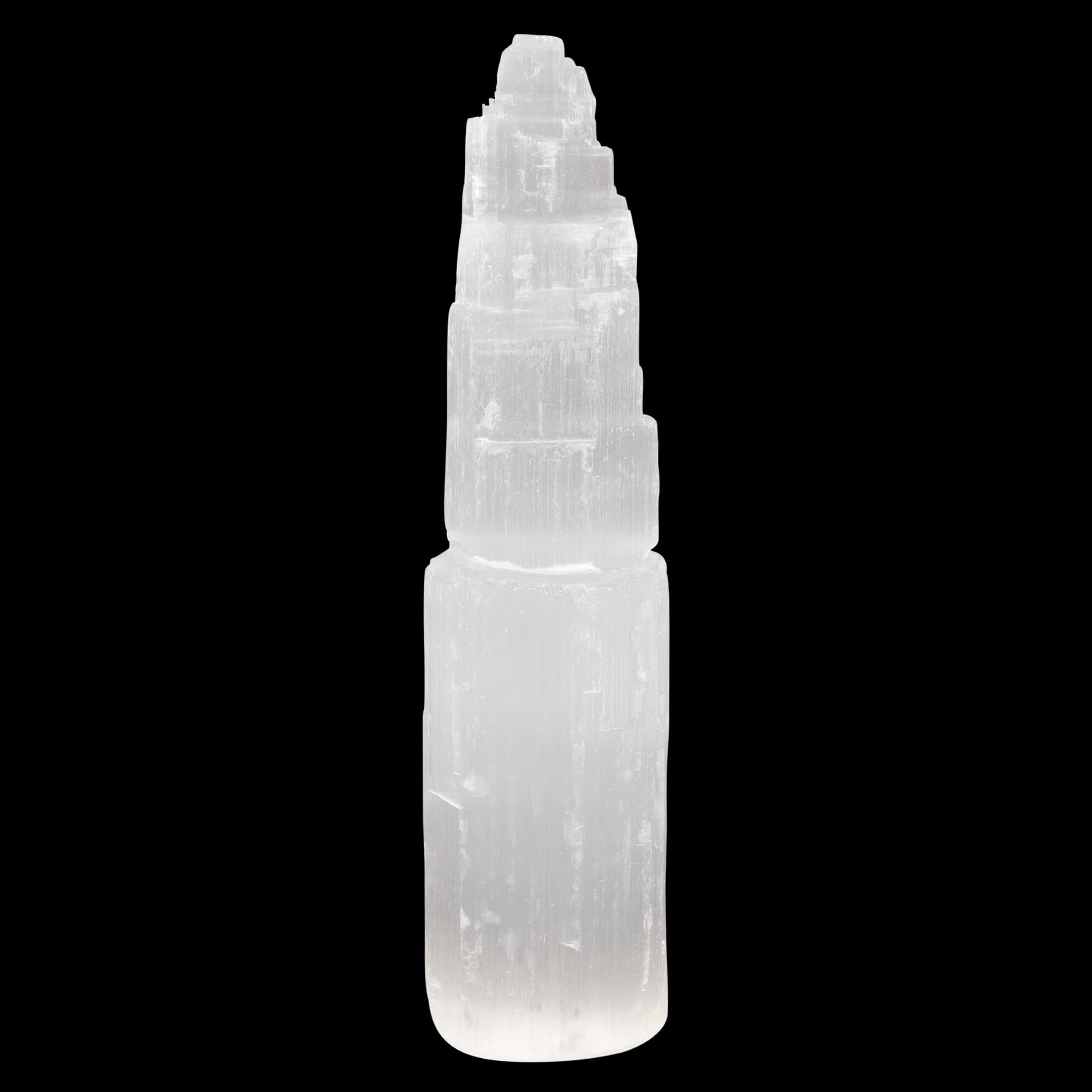 Wish Well Extra Large Selenite Tower, 8” Selenite Crystal Tower - Product Imagery