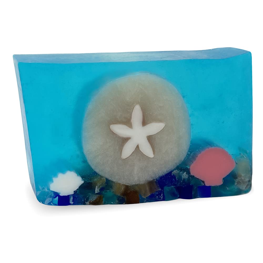 Primal Elements Sea Glycerin Bar Soap Pack of 8, natural skin cleaning agent with ocean-inspired scent and moisturizing properties.