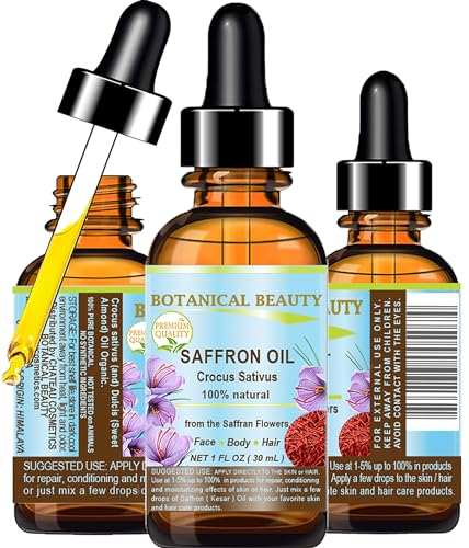 Botanical Beauty SAFFRON OIL (KESAR) Crocus Sativus 100% Natural - Product Imagery