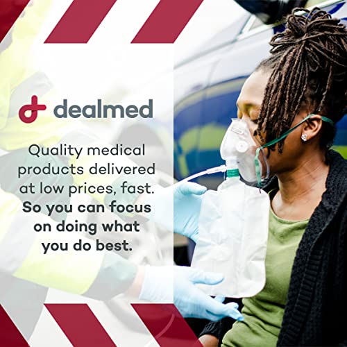 Dealmed Non-Rebreather Oxygen Mask - Adult Size - 50 Pack - Product Imagery