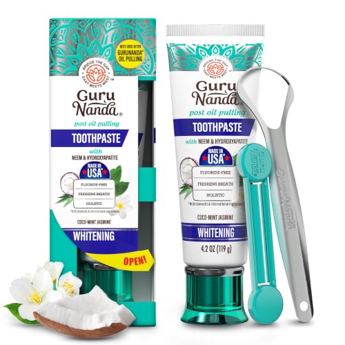 GuruNanda Hydroxyapatite Toothpaste with Neem, SLS & Fluoride - Product Imagery