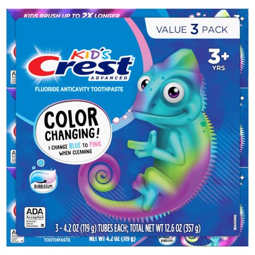 Crest Advanced Kid's Fluoride Toothpaste, Bubblegum Flavor, 4.2 - Product Imagery