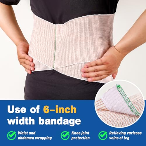 AZEN Premium 8 Pack Elastic Bandage Wrap (2x2", 2x3", 2x4", - Product Imagery