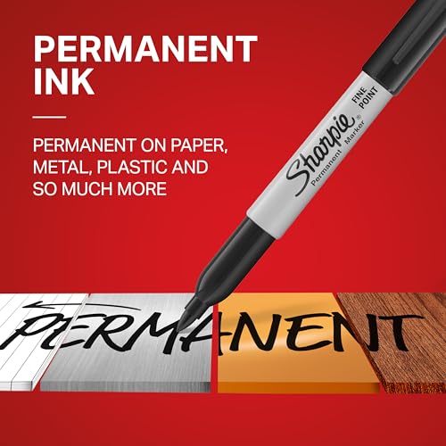 Sharpie Permanent Marker, Fine Point, Black, 1 Count - Product Imagery