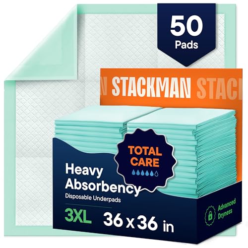 Chucks Pads Disposable - 36x36 Underpads [50-Pack] Incontinence - Product Imagery