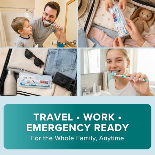 Oral Care Kit with Toothbrush Toothpaste & Floss Picks, Travel - Product Imagery