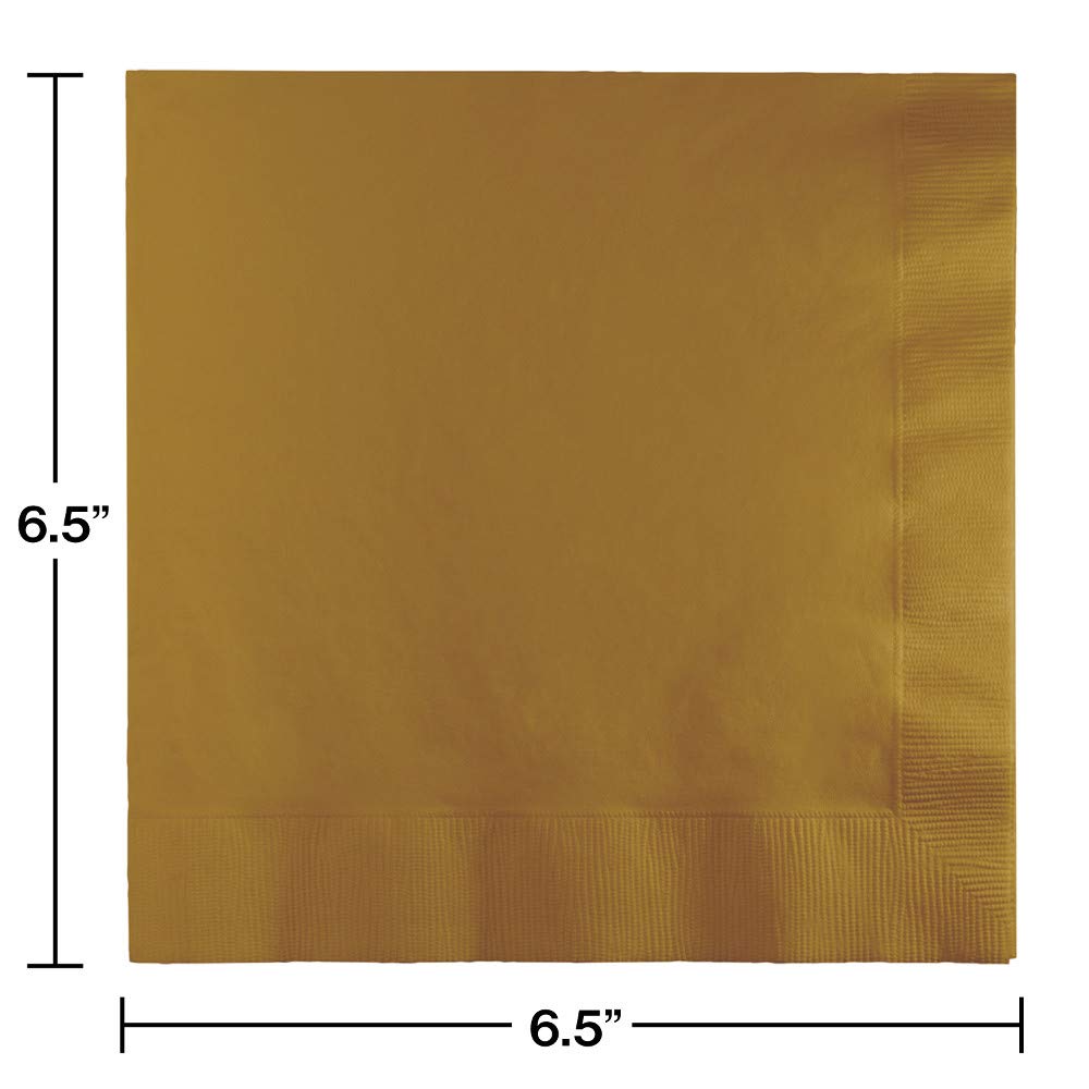 Creative Converting Glittering Gold Party Supplies Kit, Serves 24 – close-up detail