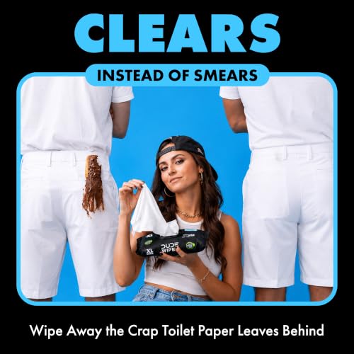 DUDE Wipes Unscented Adult Flushable Wet Wipes, Sensitive Skin, - Product Imagery