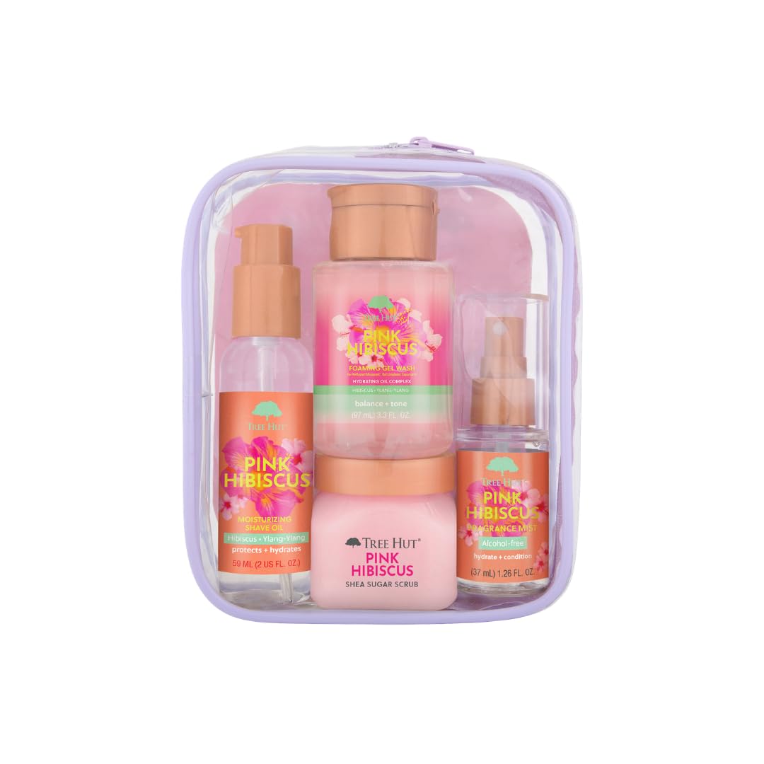 Tree Hut Vanilla Everything Shower Gift Set, 4 Piece Kit, Travel Size – close-up detail