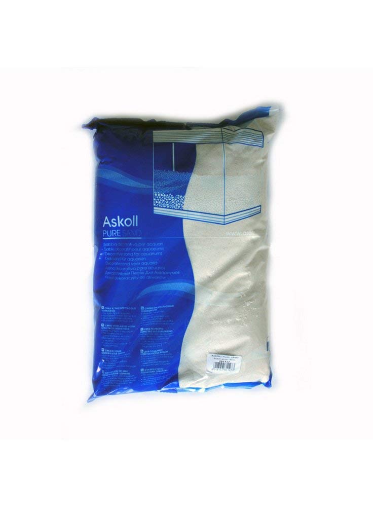 Askoll Aquarium Sand Premium, Washed and Ready to use (Beige) – packaging and label