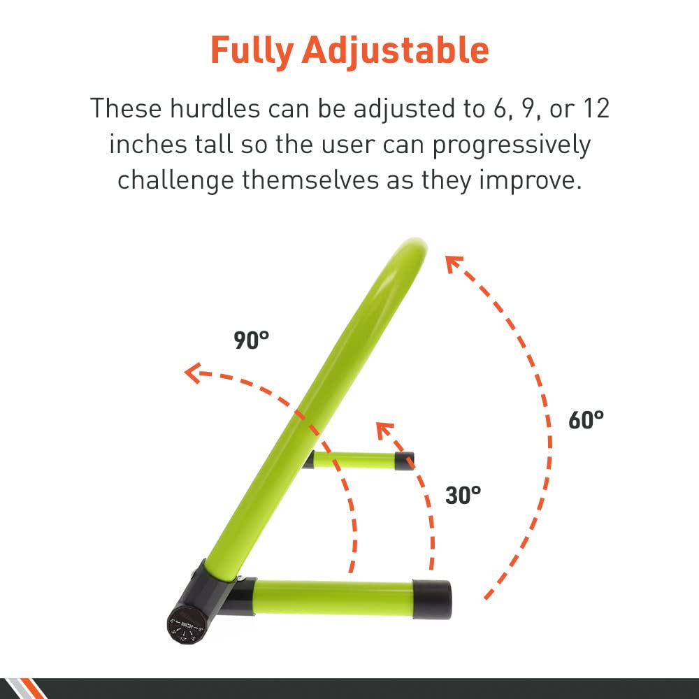 Body Sport Adjustable Athletic Speed Training Hurdles, Jumping & Speed Training Fitness Equipment, Hurdles for Track & F