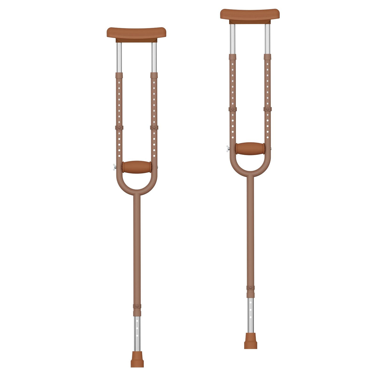 Loyoda Heavy Duty Aluminum Crutches with TPR Hand Grips, 2 Pack, Grown – product photo (Crutches)