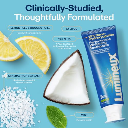 Lumineux 10% Nano Hydroxyapatite Whitening Toothpaste, 3.75 oz - Product Imagery