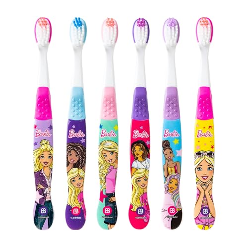 Brush Buddies 6 Pack Barbie Toothbrushes for Kids, Children's - Product Imagery