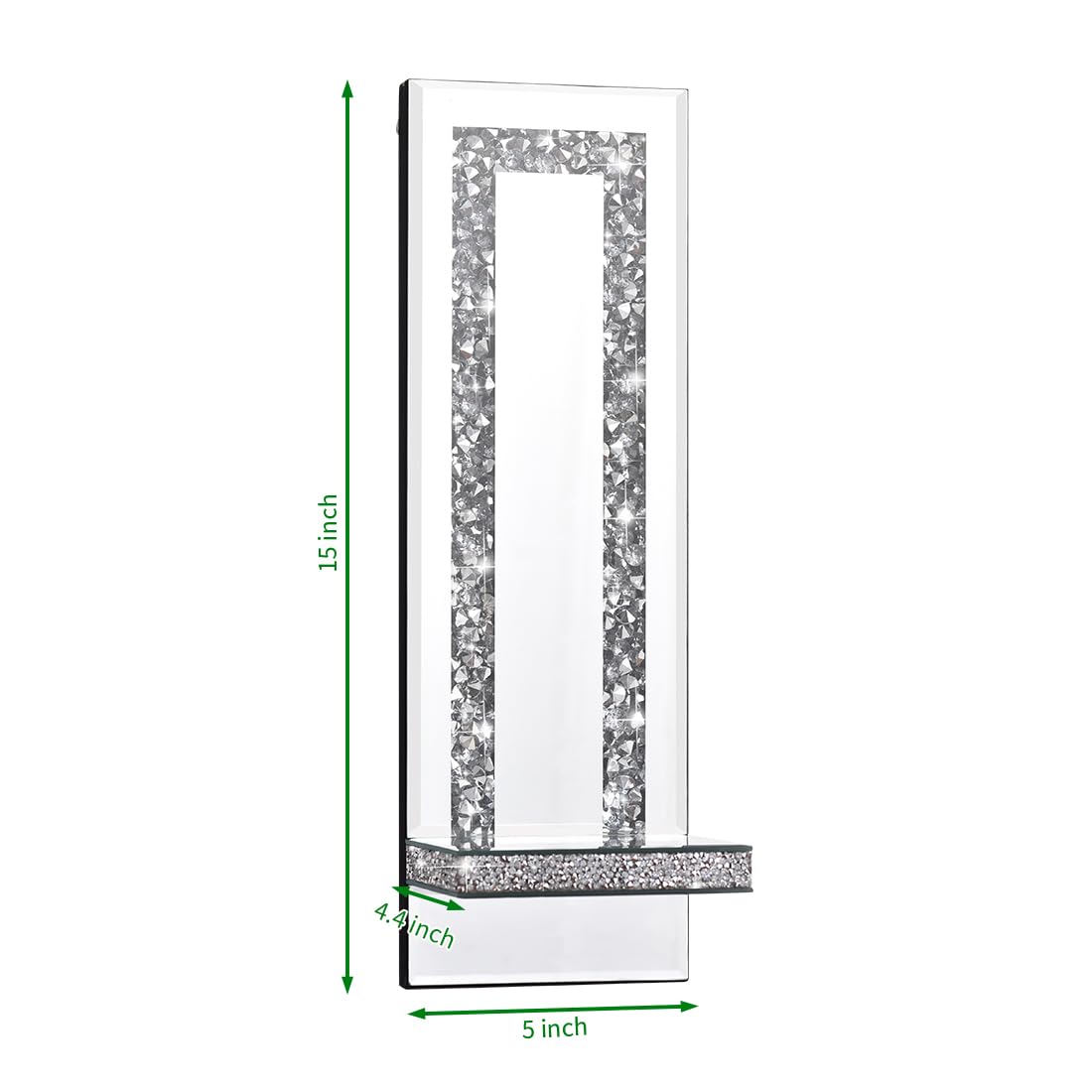 Aeveco Mirrored Wall Candle Sconces Holder Set of 2, Wall Decor Living Room – packaging and label