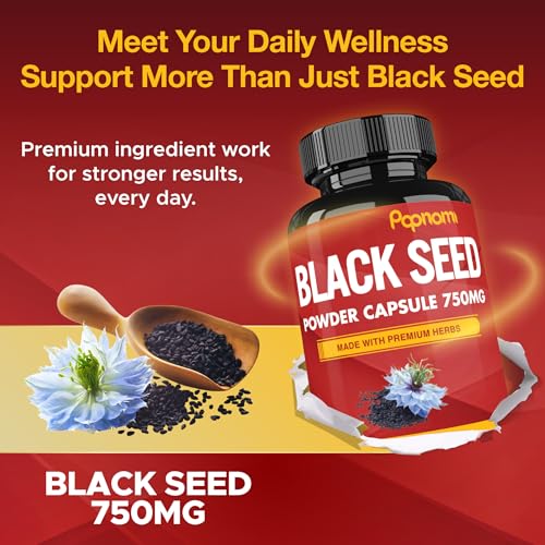 Pure Black Seed Powder Capsules 750mg - Premium Supplement for - Product Imagery