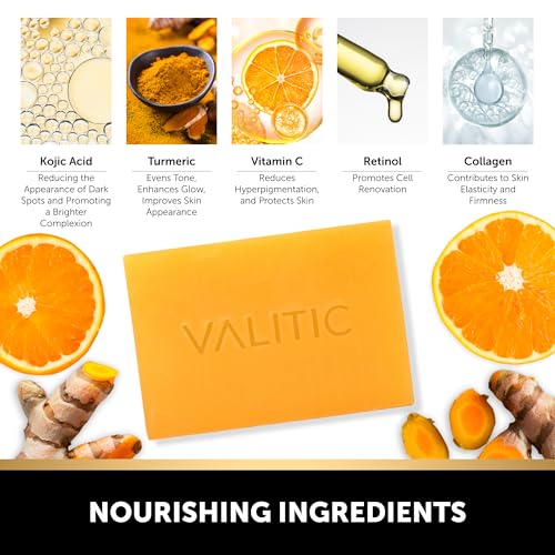 VALITIC Kojic Acid Soap for Hyperpigmentation with Turmeric 2 - Product Imagery