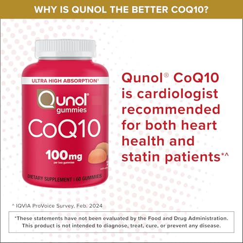 Qunol CoQ10 100mg Gummy, Ultra High Absorption, Antioxidant, 120 - Product Imagery