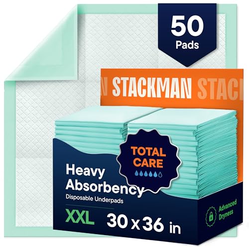 Chucks Pads Disposable - 30x36 Underpads [50-Pack] Incontinence - Product Imagery
