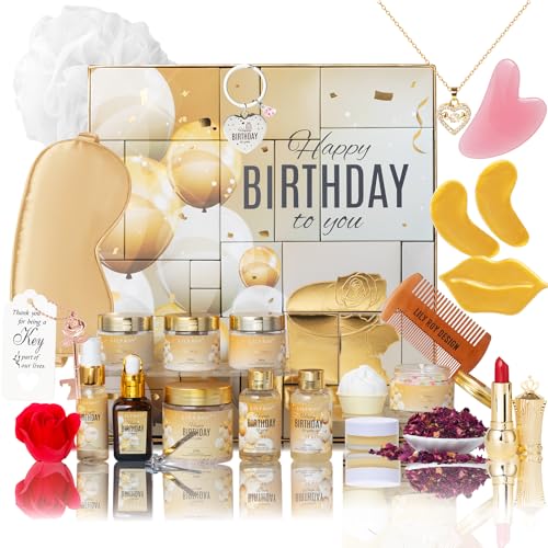 LILY ROY 24Pcs Birthday Gifts - Happy Birthday Presents Bath Spa Gift Set for Women – Birthday