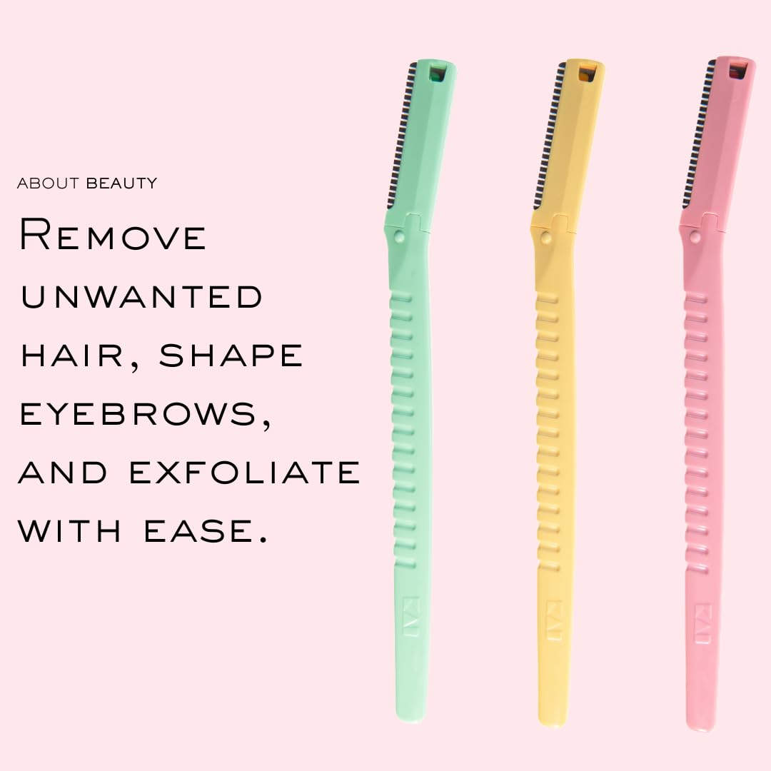About Beauty Face N Brow 3 manual grooming razors for hair removal, with precision blades for facial and brow grooming.